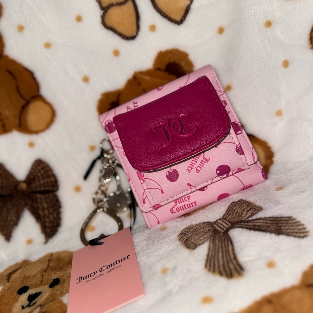 Juicy Couture Cherry Print Pink Wallet